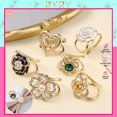 Nút Khóa Cài Khăn 3,5cm Khuy Cài Khăn Lụa Quàng Cổ Áo Khoác Dạ Tạo Nhiều Kiểu Đa Năng Xinh Xắn Phong Cách Hàn Quốc Sáng Tạo Siêu Hot
