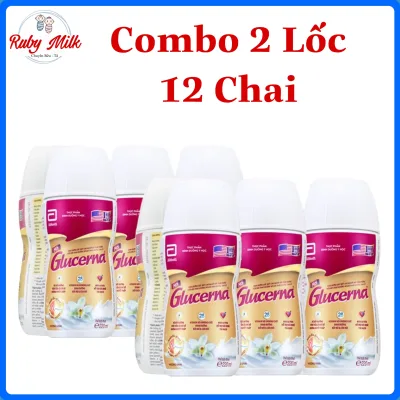 Combo of 2 Packs of Glucerna Ready-To-Drink Milk 220ml for Diabetics (New Bottle Model)