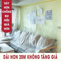 Màng bọc nilon che bụi đa năng, băng keo che sơn, che phủ ngăn bụi nhiều size Màng bọc kí túc xá