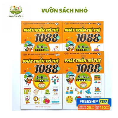 Sách Trí Tuệ 1088 Cho Bé 4–5 Tuổi (4 Cuốn) – Rèn Não, Tư Duy Logic, Chuẩn Bị Lớp 1