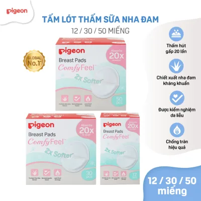 Tấm lót thấm sữa Pigeon cho mẹ sau sinh chống tràn hiệu quả - miếng dán thấm sữa nha đam chính hãng