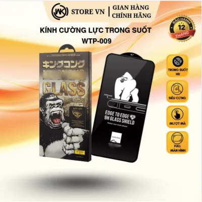 Kính Cường Lực KINGKONG WEKOME Trong suốt WK 009, Siêu Mỏng 0.22mm, Độ cứng 9H cho iP 11 12 13 14 15 16 17 Pro Max