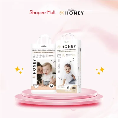 Bỉm/tã HONEY dán/quần NB66/S52/M46/M52/L48/XL44/XXL42/XXXL40/XXXXL38-MOMO DIAMOND