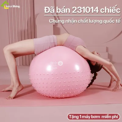 Bóng tập gym yoga pilates siêu dày AIGE, bóng hơi tập yoga , banh bóng tập gym, bóng thể hình cho nữ