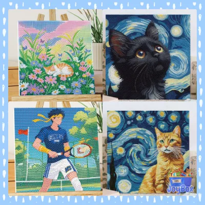 🌟 BỘ TRANH ĐÍNH ĐÁ 5D DIY NGHỆ THUẬT: CAT & SCENE – FULL DỤNG CỤ | TỰ TAY SÁNG TẠO – GIẢI STRESS CỰC CHILL 🌟