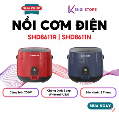 Nồi Cơm Điện 1.8L Sunhouse SHD8611 - Bảo Hành 12 Tháng Toàn Quốc - Miễn Phí Vận Chuyển