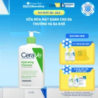 Sữa rửa mặt giúp làm sạch sâu dành cho da thường và da khô Cerave Hydrating Cleanser 473ML