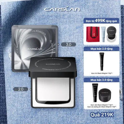 Phấn nén Black Magnet nam châm đen Carslan 2.0&3.0 Kiểm soát dầu lâu trôi 8g