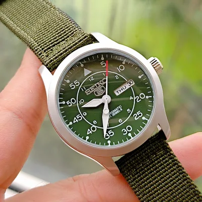 Đồng Hồ Nam Seiko 5 Sports - Giả Cơ ( Máy Pin) , Thiết Kế Quân Đội, 2 Lịch Ngày Và Thứ Dây Đeo Vải Dù, Phù Hợp Mọi Phong Cách - Hàng Cao Cấp
