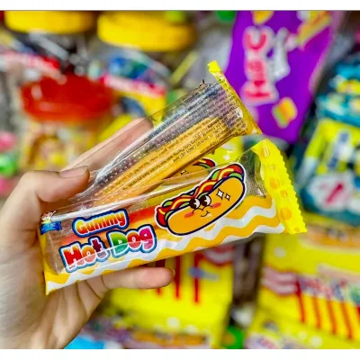 một kẹo dẻo bánh hotdog