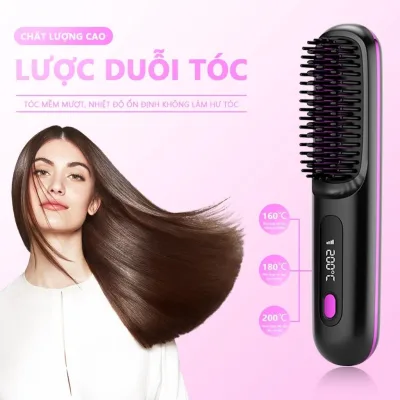 Lược Điện Chải Tóc Không Dây Ion Âm Chăm Sóc Tóc Suôn Mượt Tạo Kiểu Dễ Dàng Mang Theo