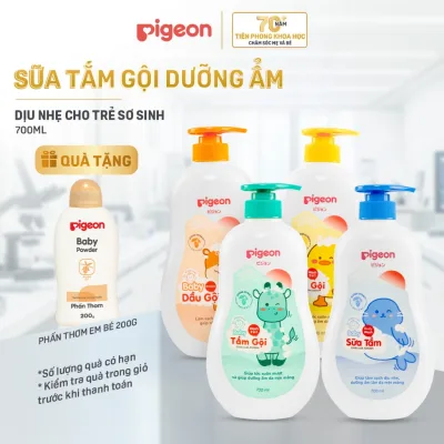 Sữa tắm gội Pigeon 700ml dưỡng ẩm dịu nhẹ cho bé sơ sinh mềm mại an toàn cho da chính hãng