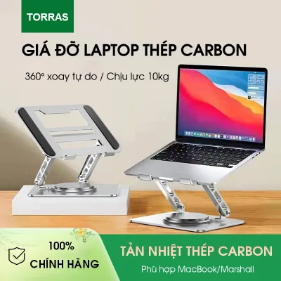 Torras 360-Degree Rotating Laptop Stand, Laptop Cooling Stand for iPad Tablet Ergonomic Steel Alloy K21 Macbox