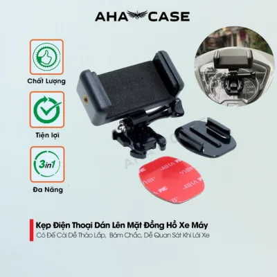 Giá Đỡ Kẹp Điện Thoại Dán Lên Mặt Đồng Hồ Xe Máy, Có Đế Cài Dễ Tháo Lắp Kèm Miếng Dán 3M