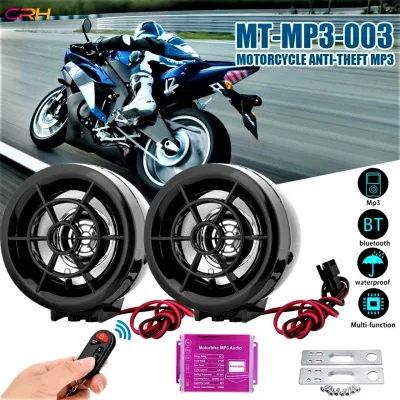 Bộ loa nghe nhạc xe máy kiêm chống trộm 2in1 hàng cao câp lắp các loại xe, phụ kiện đồ chơi xe máy