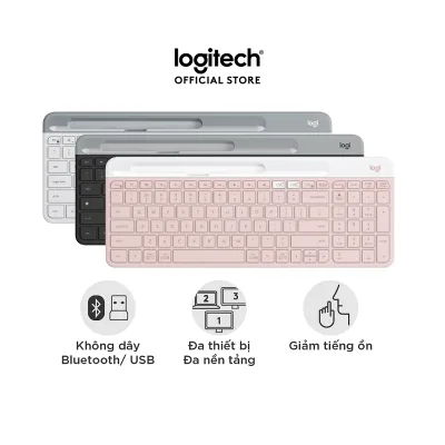 Bàn phím mỏng không dây đa thiết bị Logitech K580 (K580 Slim Multi-Device Wireless Keyboard) Bàn phím siêu mỏng, nhỏ gọn và yên tĩnh cho máy tính, điện thoại hoặc máy tính bảng, hàng chính hãng check seri (0502)