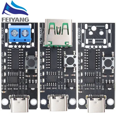 100w 5A USB-c Mô-đun bảng kích hoạt sạc nhanh PD / QC Decoy Board Sạc nhanh USB Type-c PD 2.0 3.0 Mô-đun tăng cường phân phối điện