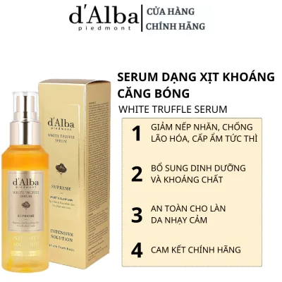 Serum dạng xịt khoáng d'Alba, dưỡng ẩm chống lão hoá First Spray Serum, White Truffle 100ml