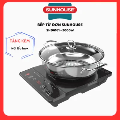 Bếp Từ SUNHOUSE Thế hệ mới Bếp Từ Đơn Công suất 2200W Điều khiển cảm ứng thông minh