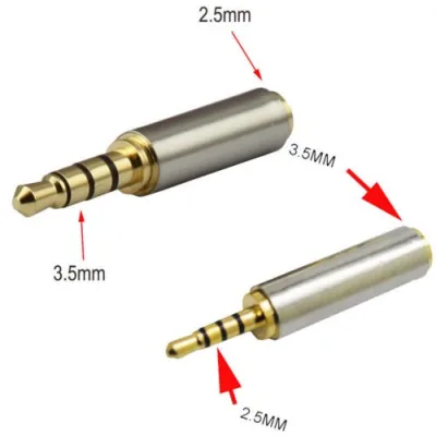 Bộ chuyển đổi giắc cắm tai nghe âm thanh nổi đầu 3.5mm sang 2.5mm và đầu 2.5mm sang 3.5mm