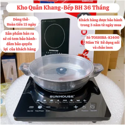 Bếp Từ SUNHOUSE SHD 6011, Bếp Từ Đơn Cảm Ứng Công Suất 2.200W, 8 Chế Độ Nấu Đa Năng