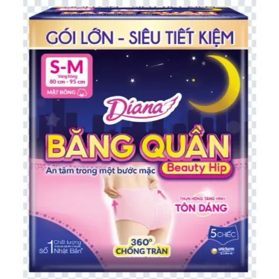 Băng vệ sinh dạng quần Diana size S - M 2 Miếng, 5 Miếng 1 /gói