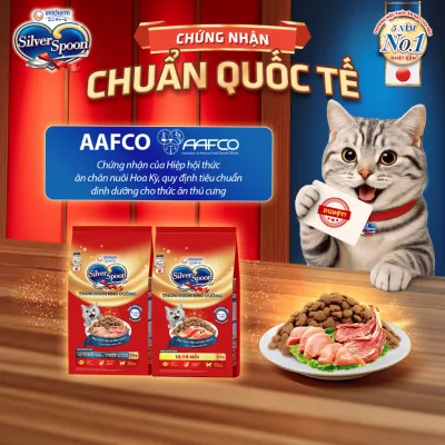 Thức Ăn Hạt Cho Mèo Silver Spoon Cao Cấp 800g-1kg -Nhật Bản