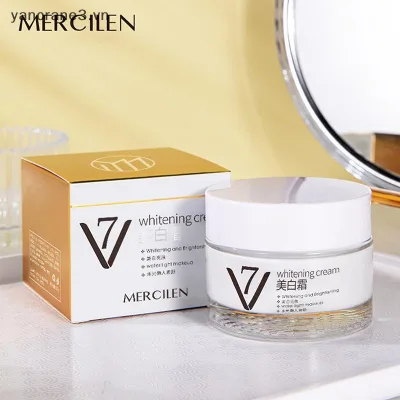{YAN} MERCILEN V7 Kem làm trắng da tự nhiên dưỡng ẩm Kem đế lười Làm sáng da Trẻ hóa da co giãn Chăm sóc da mặt làm đẹp cho phụ nữ {ya}