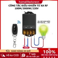 Bộ công tắc điều khiển từ xa rf 100m 30A 4000W 220V 2 tay điều khiển, điều khiển máy bơm nước