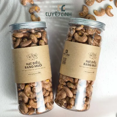 Combo 2 Hộp 500G Hạt Điều Rang Muối Tuyết Linh Loại A+ Size Cồ Hạt Dinh Dưỡng Giòn Béo Tự Nhiên, Quà Biếu Cao Cấp