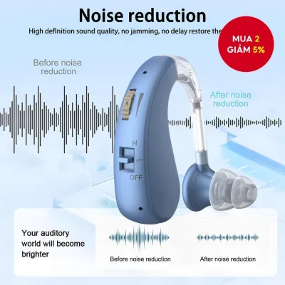 Thiết bị trợ thính kỹ thuật số Mini có thể sạc lại, điều chỉnh âm lượng, khuếch đại âm thanh, di động, dành cho người già điếc.