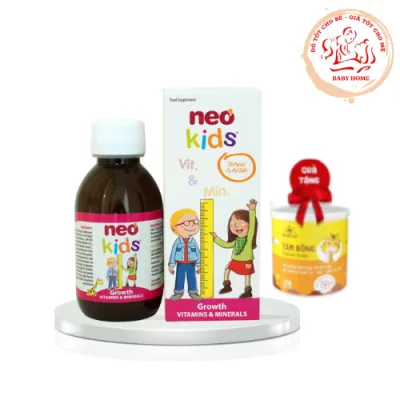 Siro ăn ngon Neo Kids Growth - 19 Vitamin, khoáng chất giúp bé yêu đủ chất cao lớn mỗi ngày 150ml