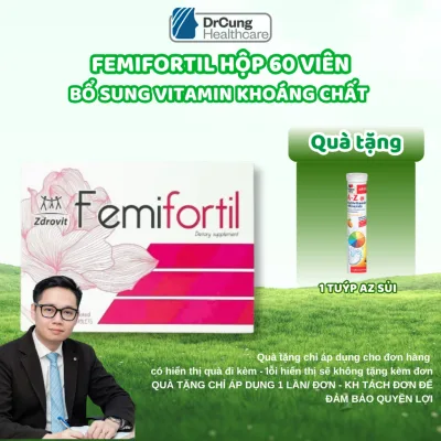 Femifortil - Viên Uống Bổ Sung Vitamin Khoáng Chất, Hỗ Trợ Thả Bầu Và Thai Kì - DrCung Healthcare (60 Viên)