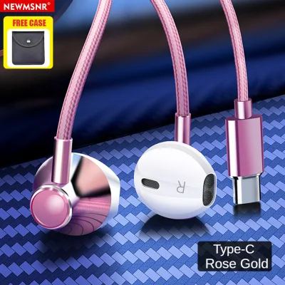 NEWMSNR TYPE-C tai có dây HD Tai nghe điều khiển dây thông minh giảm tiếng ồn nhạc chất lượng âm thanh HIFI Thiết kế tiện dụng nhét tai trong micrô 3,5 mm Không đau tai khi đeo lâu