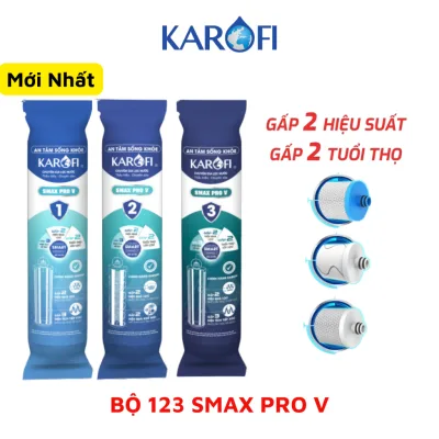 Bộ 3 Lõi Lọc Thô 123 SMAX PRO V Karofi Dành Cho Máy KAQ-X18, KAQ-D58, KAQ-U96, KAD-L56, KAQ-X26,....