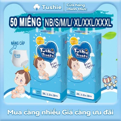 TÃ BỈM/QUẦN Tushie Treats bỉm em bé Công nghệ Nhật bản ôm sát thấm 700ml hút thông thoáng NB/S/M/L/XL/XXL/XXXL