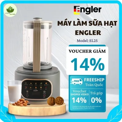 Máy Làm Sữa Hạt Engler EL25 Chính Hãng, Thủy Tinh Chống Ồn Đa Chức Nắng Xay Nấu- Gia Dụng Kim Thiên