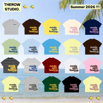 TR5 THEROW Áo Thun Boxy Local Brand Tay Ngắn Cotton 250gsm " FEELING " Áo Phông Forrm Rộng Unisex Nam Nữ