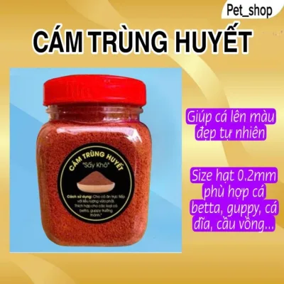 Cám Trùng Huyết sấy khô - thức ăn dành cho guppy, betta...trưởng thành giúp kích màu cho cá.