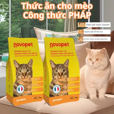 Thức ăn cho mèo, thức ăn hạt cho mèo NOVOPET mắt sáng dáng đẹp lông mượt công thức Pháp