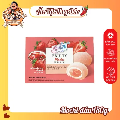 Mochi Trái Cây Đài Loan Yuki & Love 180g - Bánh Mochi Nhân Mứt Dâu Nho Dẻo Mềm Thơm Ngon Hàng Nhập Khẩu
