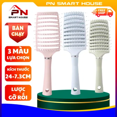 Lược chải tóc gỡ rối làm phồng tóc - lược bán nguyệt màu pastel siêu xinh 24x7cm