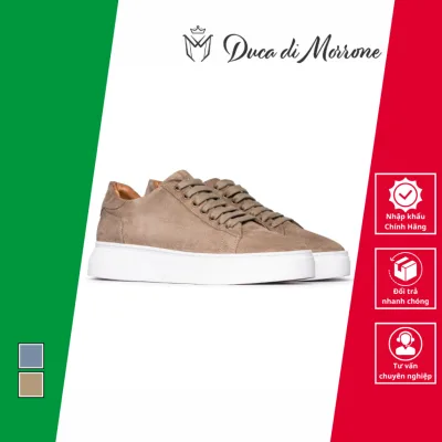 Beige Genuine Leather Men's Sneakers - Duca Di Morrone - Genuine Imported from Italy_Fabrizio