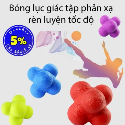 Bóng lục giác tập phản xạ tốc độ – Bóng cao su mềm cho bé chơi và luyện tập thể thao mới nhất 2025