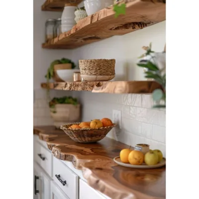 Kệ Gỗ Treo Tường Nguyên Tấm Tự Nhiên Decor Đẹp, Chịu Lực Tốt, Lắp Đặt Dễ Dàng – Dadota