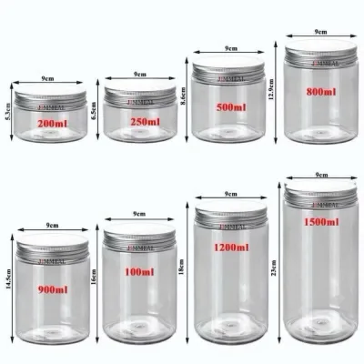 HŨ NHỰA NẮP NHÔM Vàng/ Bạc Có Nắp LÓT - Hũ PET trong suốt, hũ nhựa pet giá rẻ ,200 ,300, 250 500 1000 1200ml