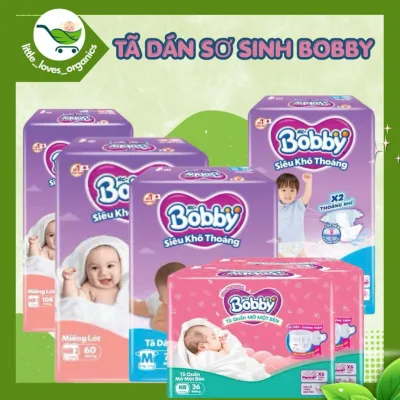 Tã/Bỉm Dán Bobby Đủ Size M76/L68/XL62/ XXL56 Tặng Thêm 8 Miếng Tã/Bỉm Cùng Loại