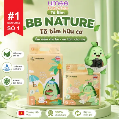 Tã/bỉm BB NATURE/BB NATURE CARE PLUS sợi tre hữu cơ Hàn Quốc đủ size cho bé