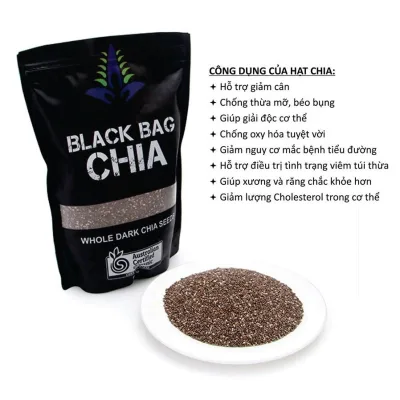 Hạt Chia Đen Túi 500g [Giảm Cân - Ăn Kiêng] Hạt Chia Hữu Cơ Chuẩn Organic Chất Lượng Sạch - Đều - Đẹp