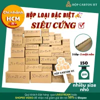 Combo 20 Hộp carton đóng hàng nhiều size, hộp giấy gói hàng nhiều kích thước đựng mỹ phẩm - HT HCM